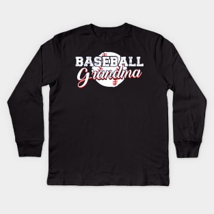 BASEBALL GRANDMA SHIRT - BEST GIFT FOR GRANDMA Kids Long Sleeve T-Shirt